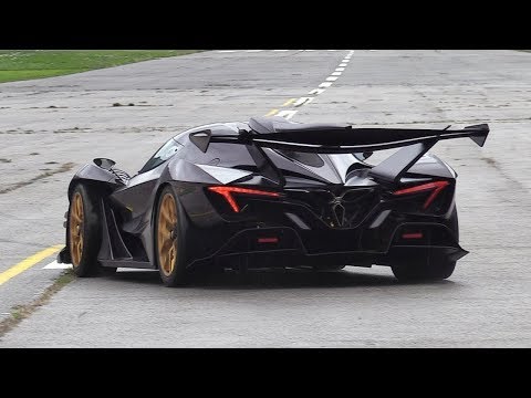 Apollo Intensa Emozione Accelerating on an Airstrip: EPIC V12 Sound &amp; Crackles!