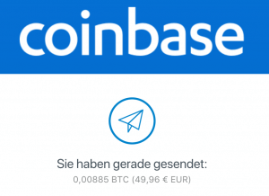 coinbase bitcoin senden