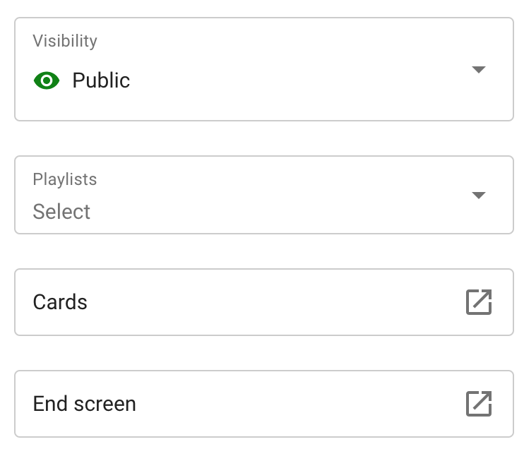 YouTube Cards & Endscreen