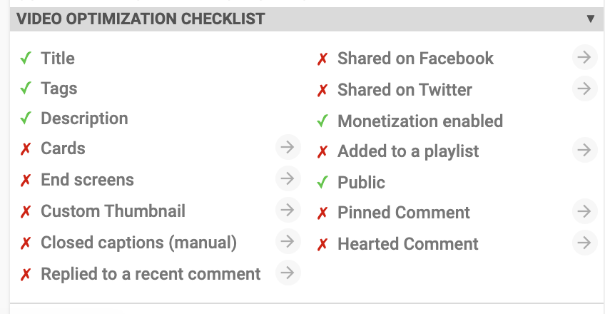 Video Optimization Checklist