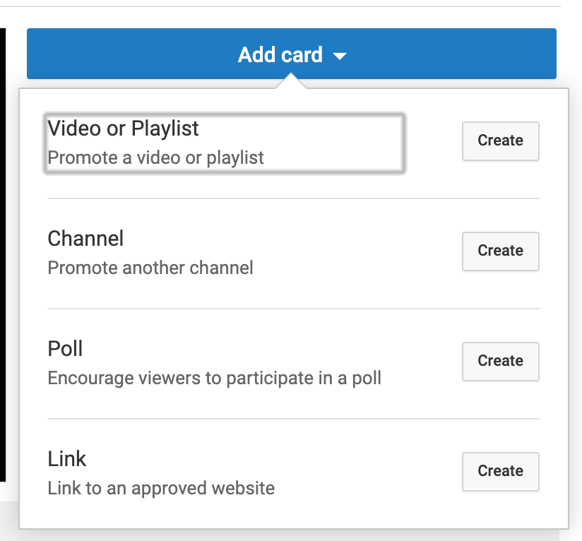 YouTube Cards & Endscreen